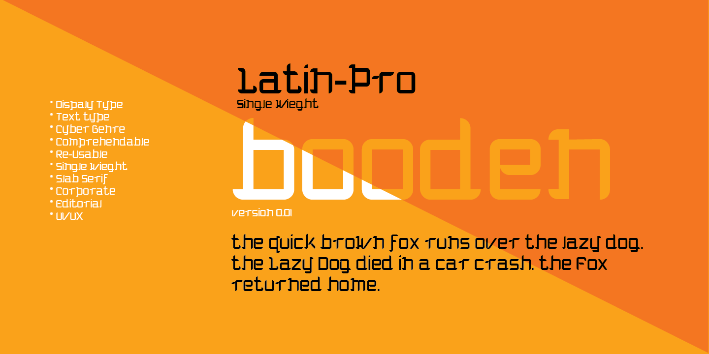 Booden Font preview